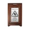 Alpine Industries Double-Sided Stainless Steel Plated Wooden Bilingual Caution Wet Floor Sign ALP499-SSB-MK - alternate 4